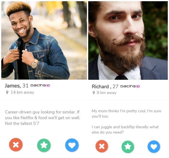 short dating profile examples for males