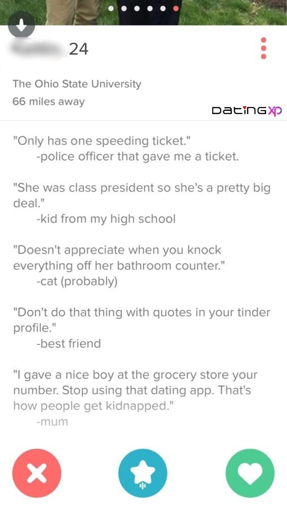 Tinder funny profile for catchprahses Partying with