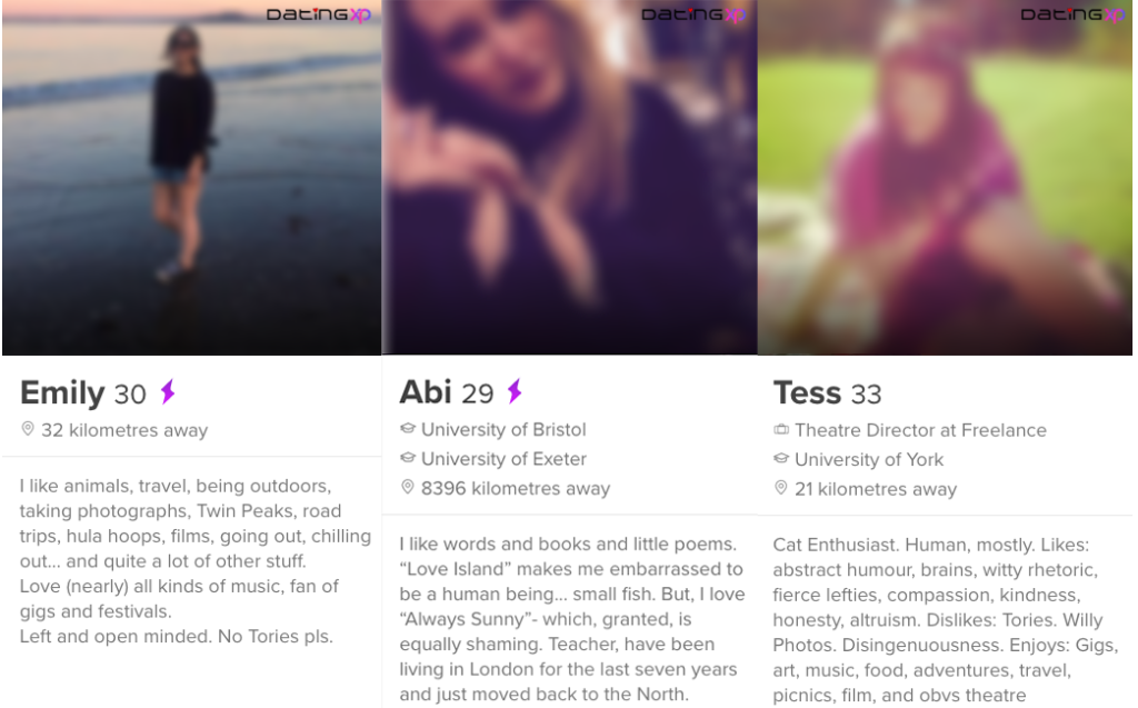 Female examples tinder profile 4 Best