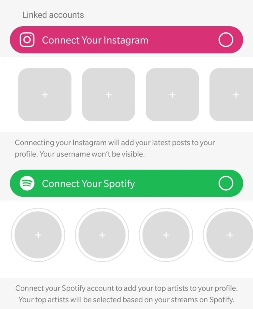 connect instagram and spotify to your bumble account