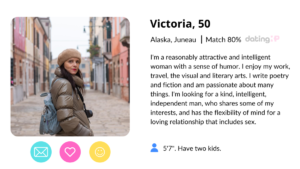 hort dating profile example for females over 50